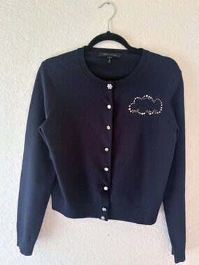 Marc Jacobs Embellished Pearl Button Cardigan